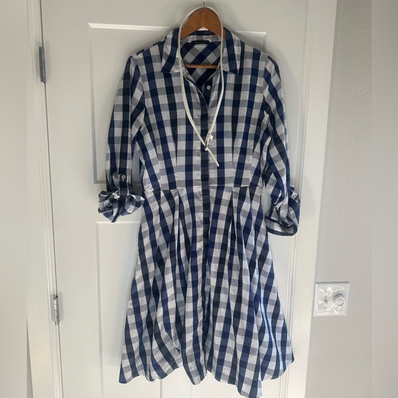 Tommy Hilfiger Blue White Gingham Dress - Picture 6 of 13